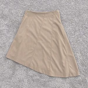 Banana Republic Asymmetrical Beige Midi Skirt - Size 2